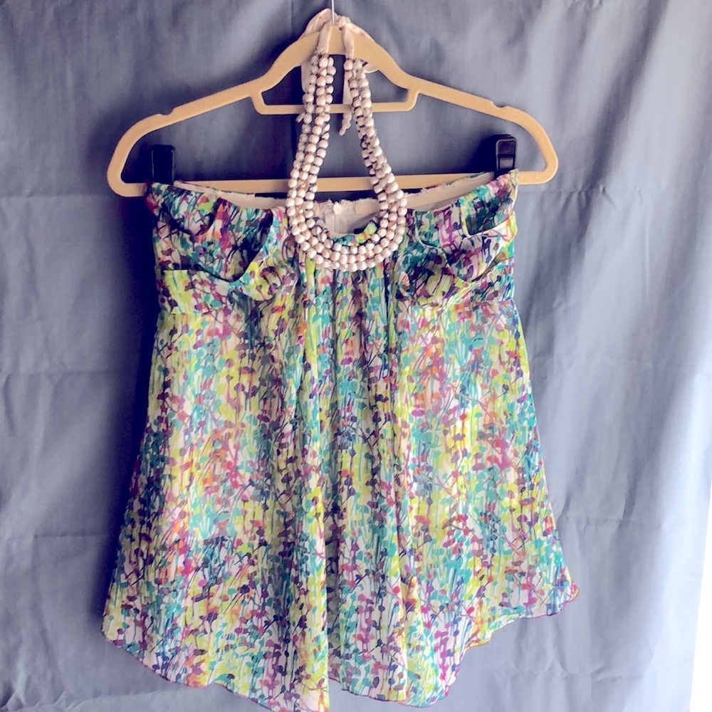 Halter top ,floral, lined